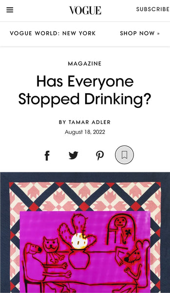BBS Vogue feature in "Has Everyone Stopped Drinking?" by Tamar Adler