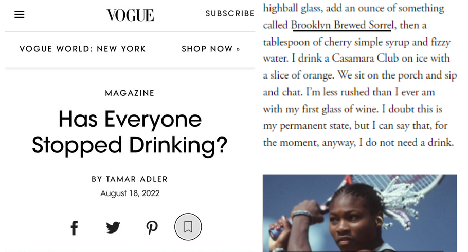 VOGUE taste-tests nonalcoholic drinks | Brooklyn Brewed Sorrel