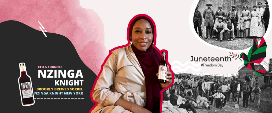 Juneteenth nonalcoholic celebratory red drinks for all. Freedom + Resilience.