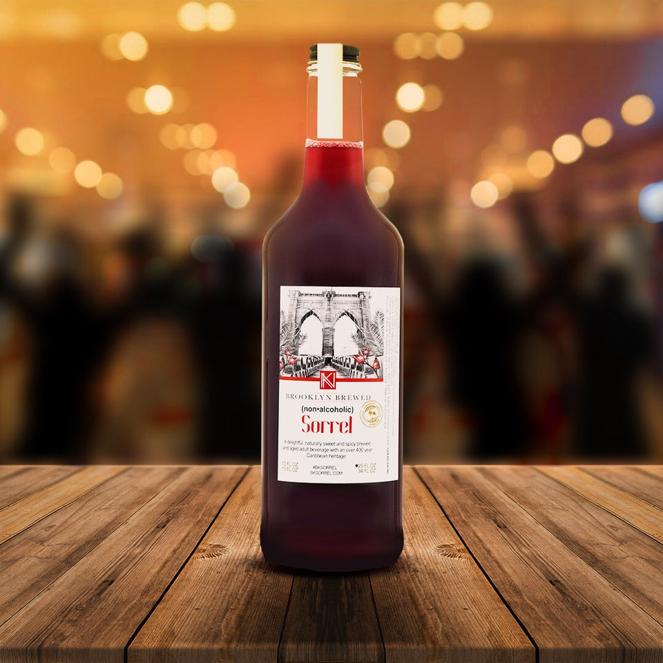 Nonalcoholic Caribbean mocktail similar to Jamaican sorrel that good for cheese pairing and premade dry wine. Made of spiced hibiscus roselle. Buy non alcoholic sorrel mocktail drinks online for Christmas, New year, Thanksgiving and Kwanzaa